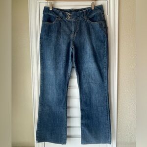 Banana Republic VINTAGE size 10  washed denim jeans boot cut 100% cotton